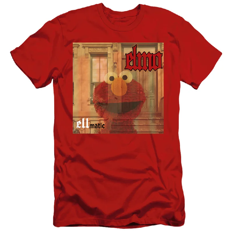 Weekend Deal Sesame Street Slim Fit T-Shirt Elmo Ellmatic Red Tee