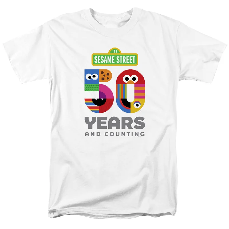 Buy Now Sesame Street T-Shirt 50th Anniversary Logo White Tee