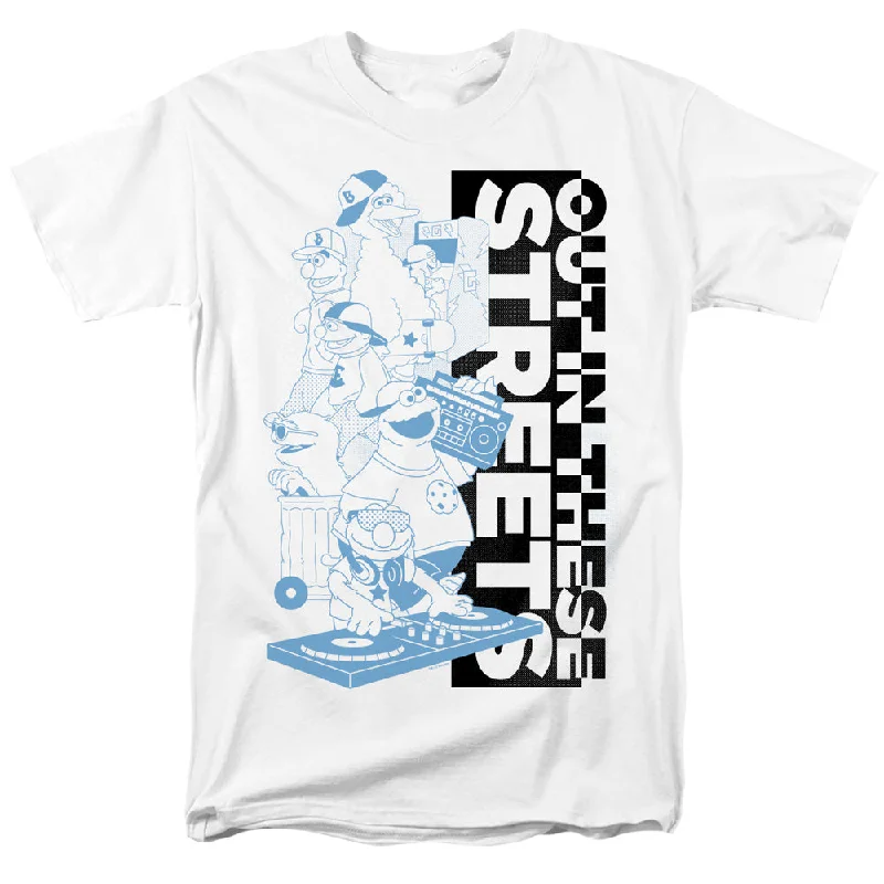 Great Deals Sesame Street T-Shirt Out in These Streets White Tee
