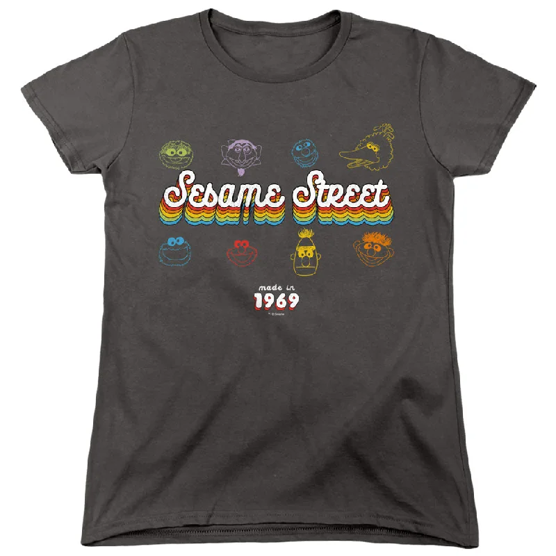 Lowest Price Sesame Street Womens T-Shirt Made in 1969 Charcoal Tee