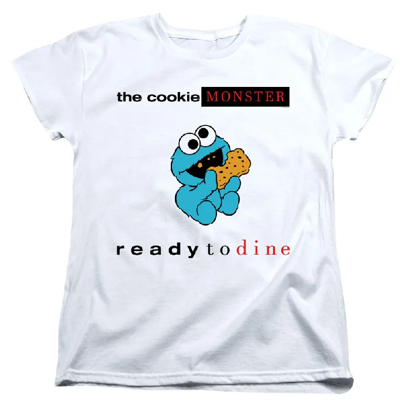 Special Discount Sesame Street Womens T-Shirt Ready to Dine White Tee