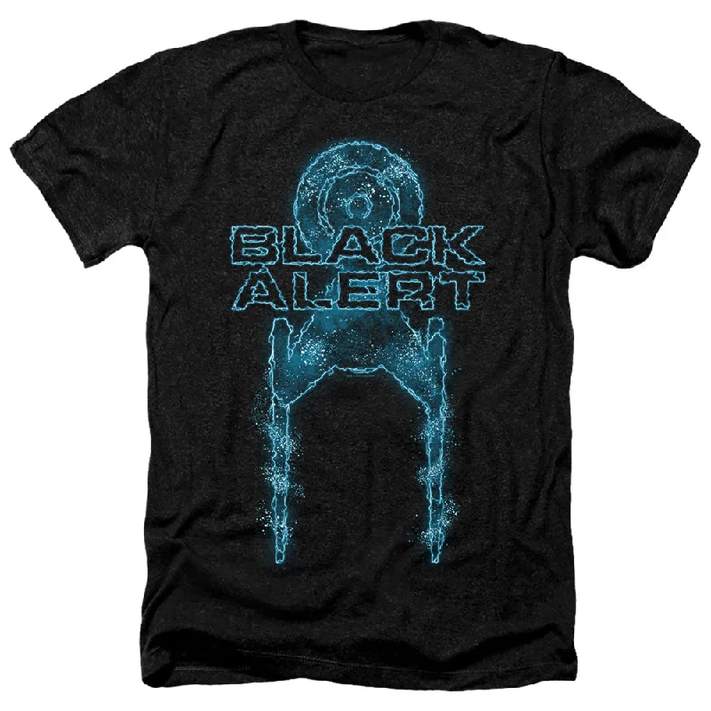 Quick Sale Star Trek Heather T-Shirt Black Alert Black Tee
