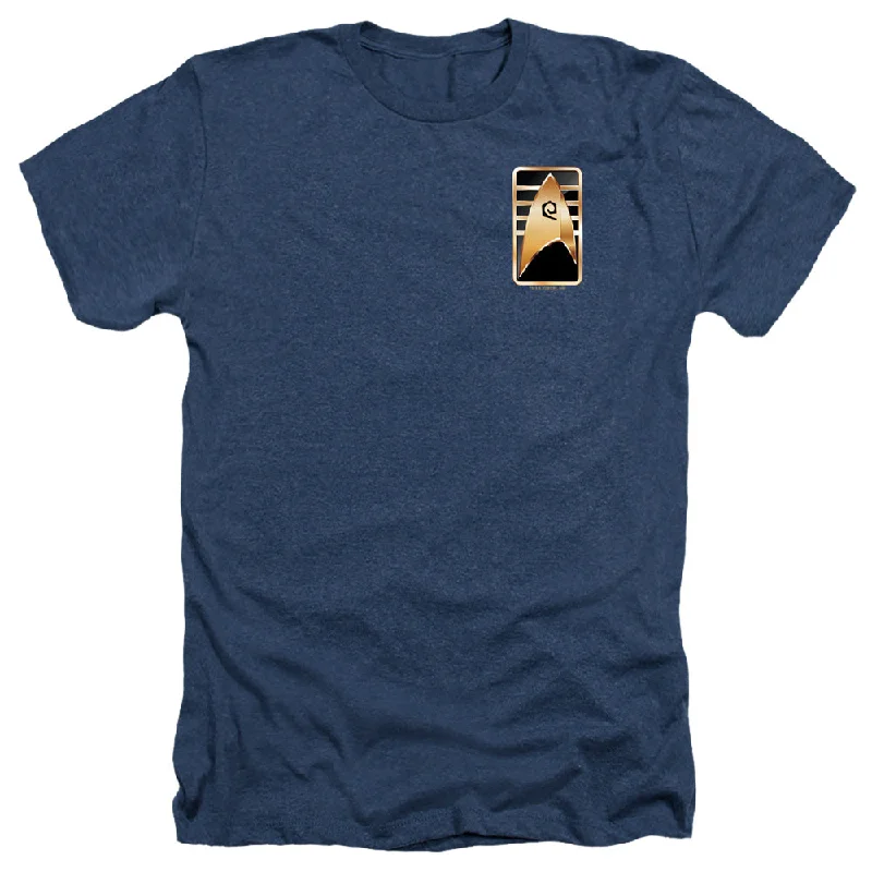Online Only Star Trek Heather T-Shirt Discovery Cadet Badge Navy Tee
