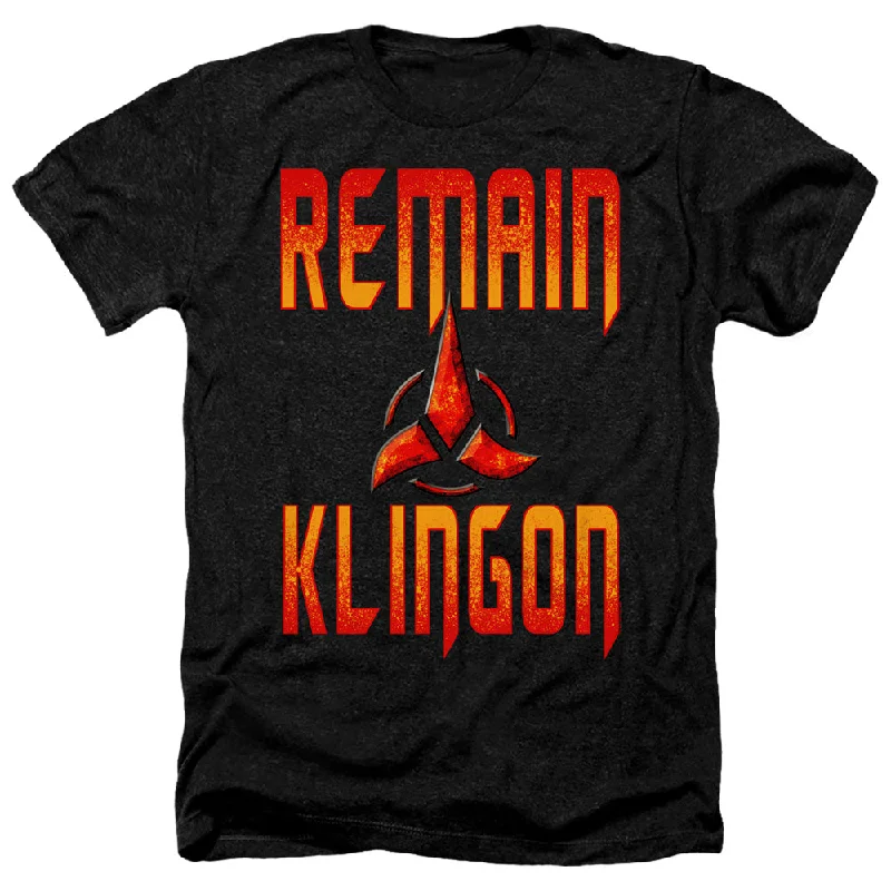 Must-Have Deals Star Trek Heather T-Shirt Remain Klingon Black Tee