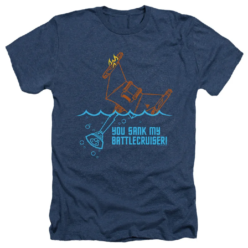 Super Savings Star Trek Heather T-Shirt Sank My Battlecruiser Navy Tee
