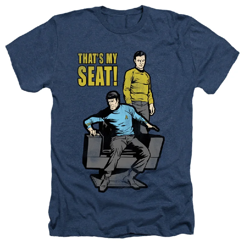 Big Savings Star Trek Heather T-Shirt Thats My Seat Navy Tee