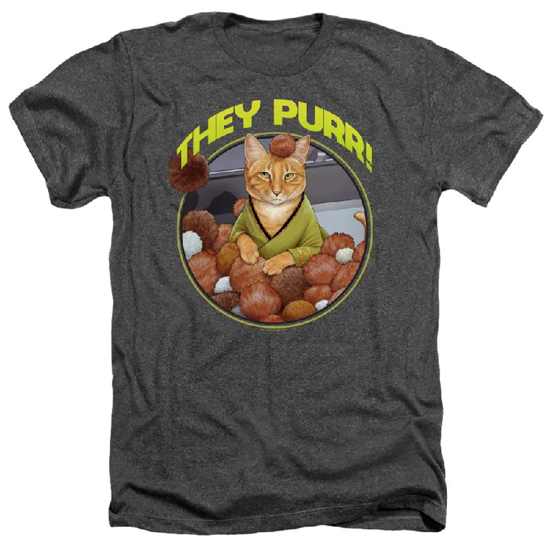 Savings Spectacular Star Trek Heather T-Shirt They Purr Charcoal Tee