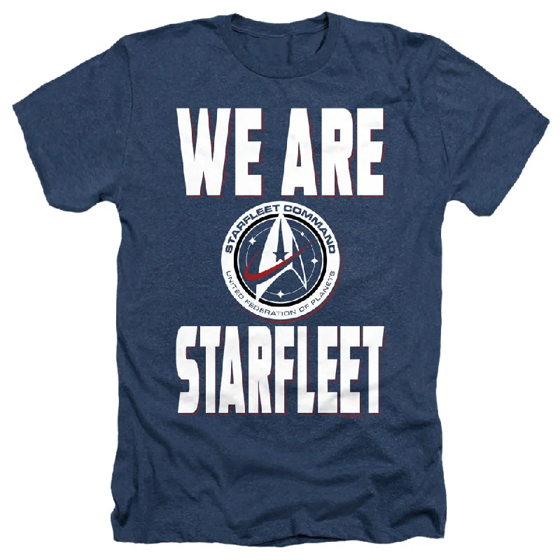 Huge Savings Star Trek Heather T-Shirt We Are Starfleet Navy Tee