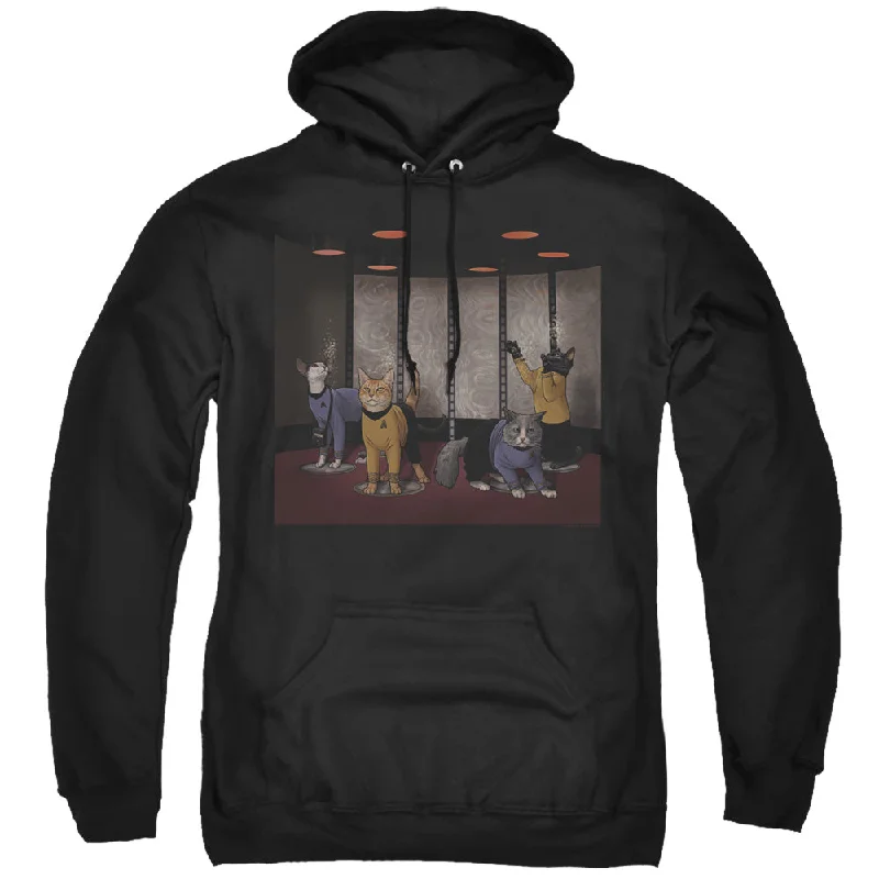 Deal Frenzy Star Trek Hoodie Beam Meow Up Black Hoody