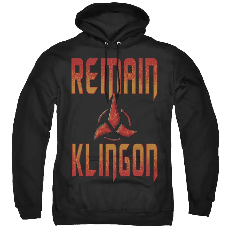 Today's Special Star Trek Hoodie Remain Klingon Black Hoody