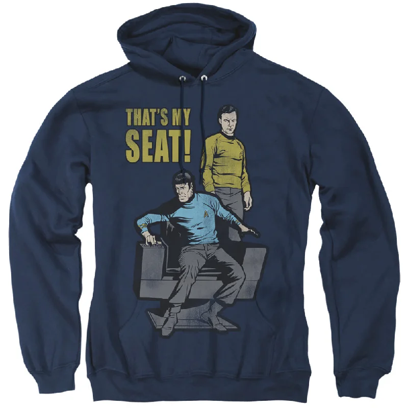 Unmissable Offer Star Trek Hoodie Thats My Seat Navy Hoody