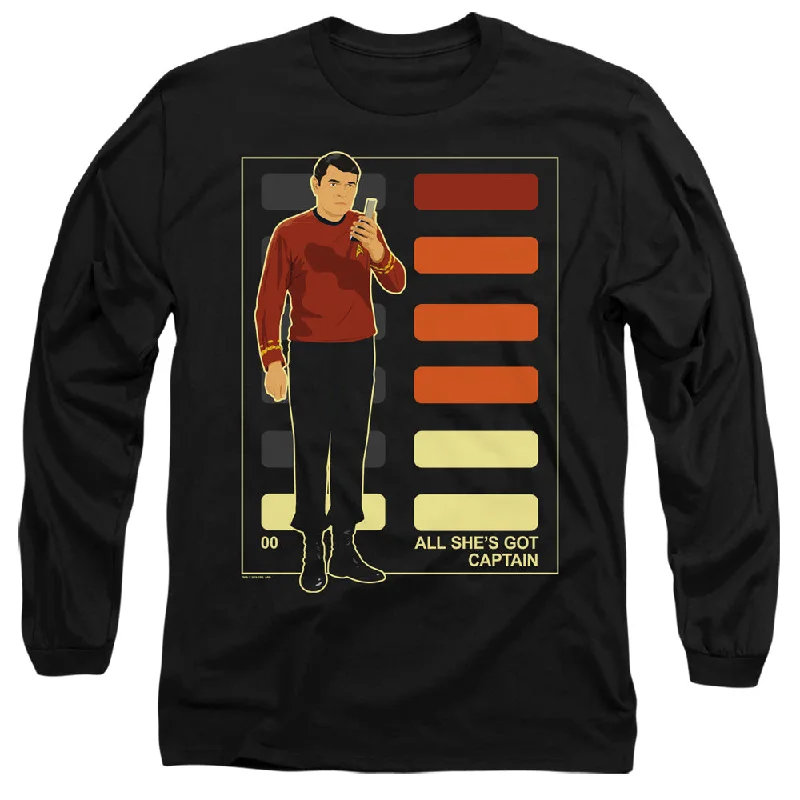 Exclusive Access Star Trek Long Sleeve T-Shirt All Shes Got Captain Black Tee