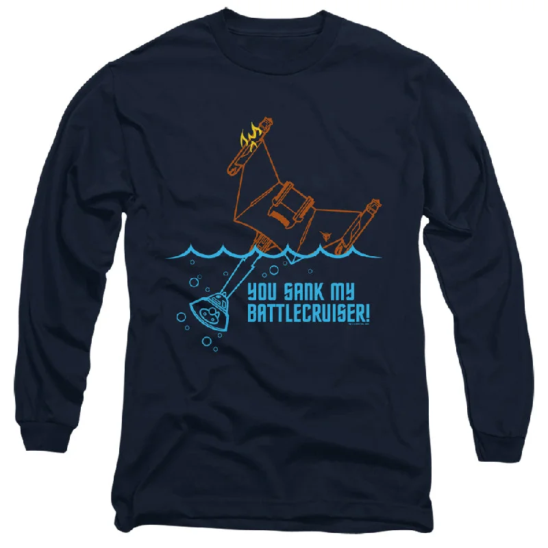 Limited Edition Star Trek Long Sleeve T-Shirt Sank My Battlecruiser Navy Tee