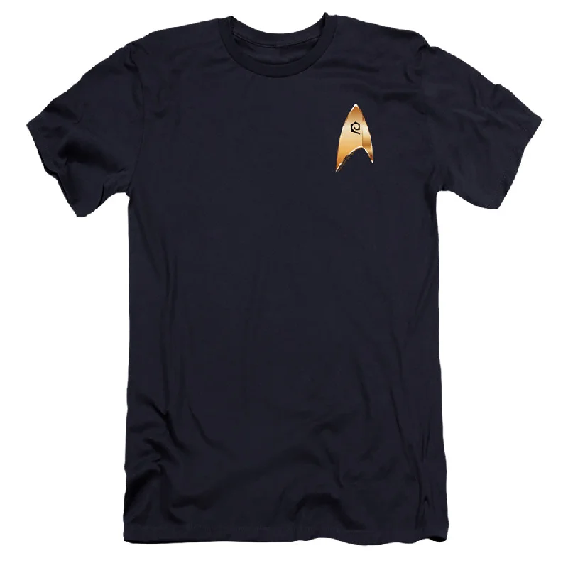 Big Discounts Star Trek Premium Canvas T-Shirt Discovery Operations Badge Navy Tee