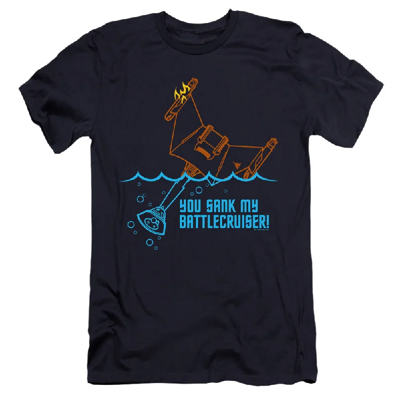 Special Promotion Star Trek Premium Canvas T-Shirt Sank My Battlecruiser Navy Tee