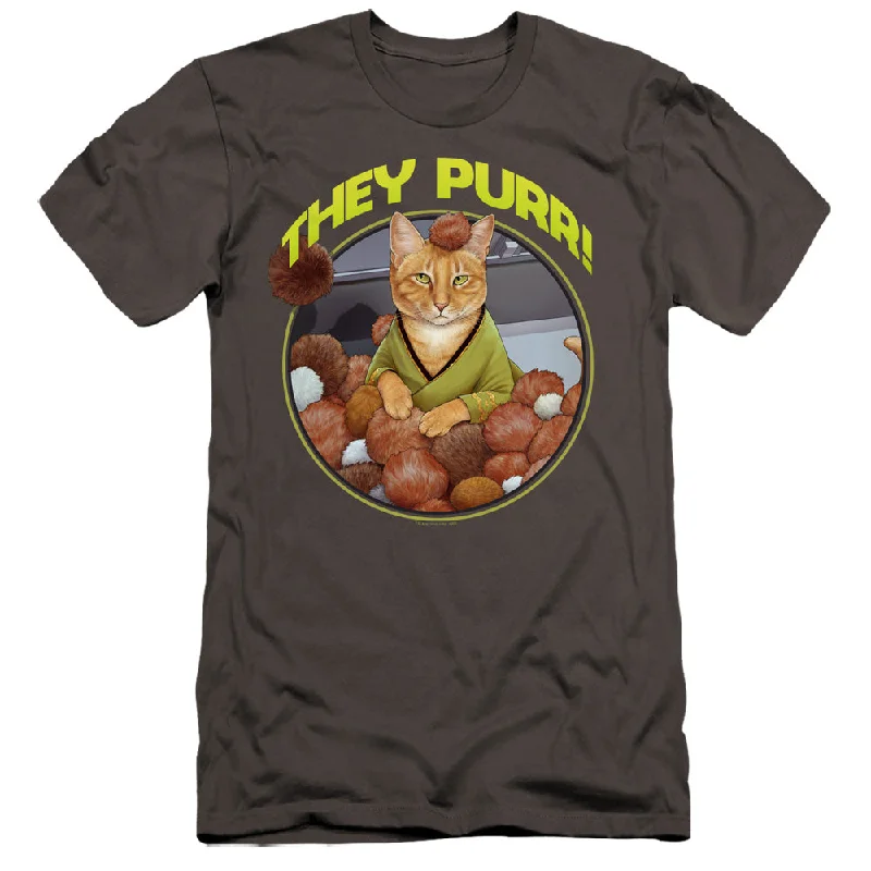 Inventory Reduction Star Trek Premium Canvas T-Shirt They Purr Charcoal Tee