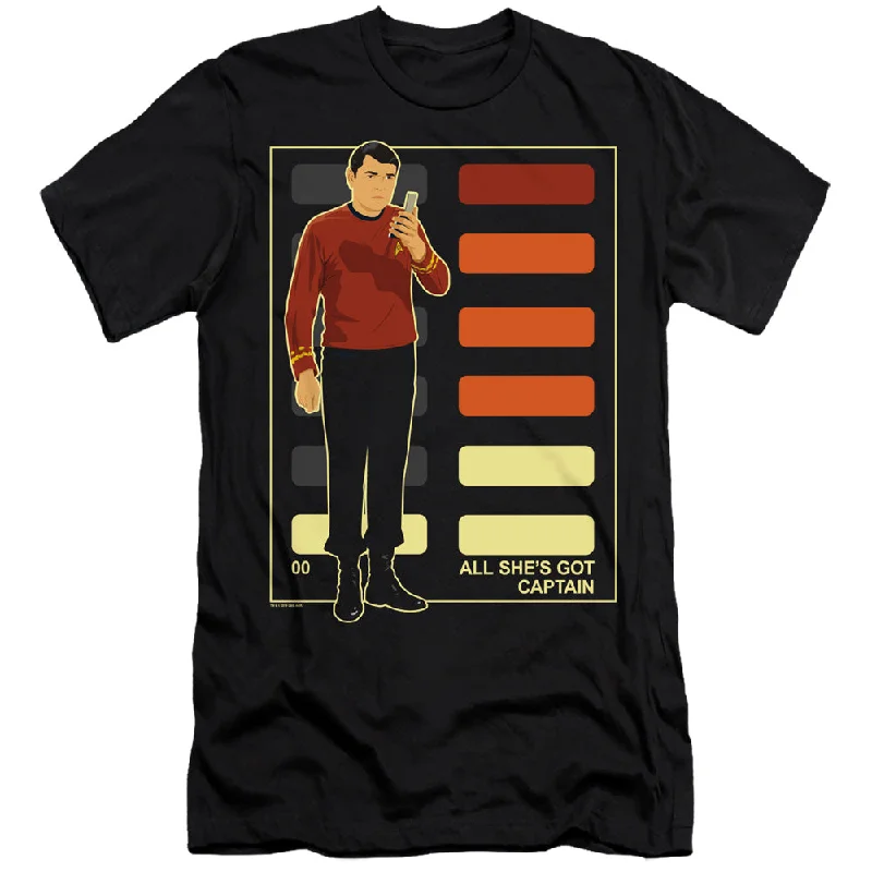 Seasonal Clearance Star Trek Slim Fit T-Shirt All Shes Got Captain Black Tee