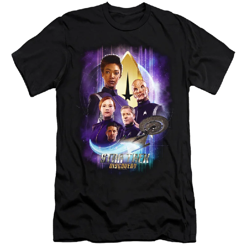 Final Sale Star Trek Slim Fit T-Shirt Characters Black Tee