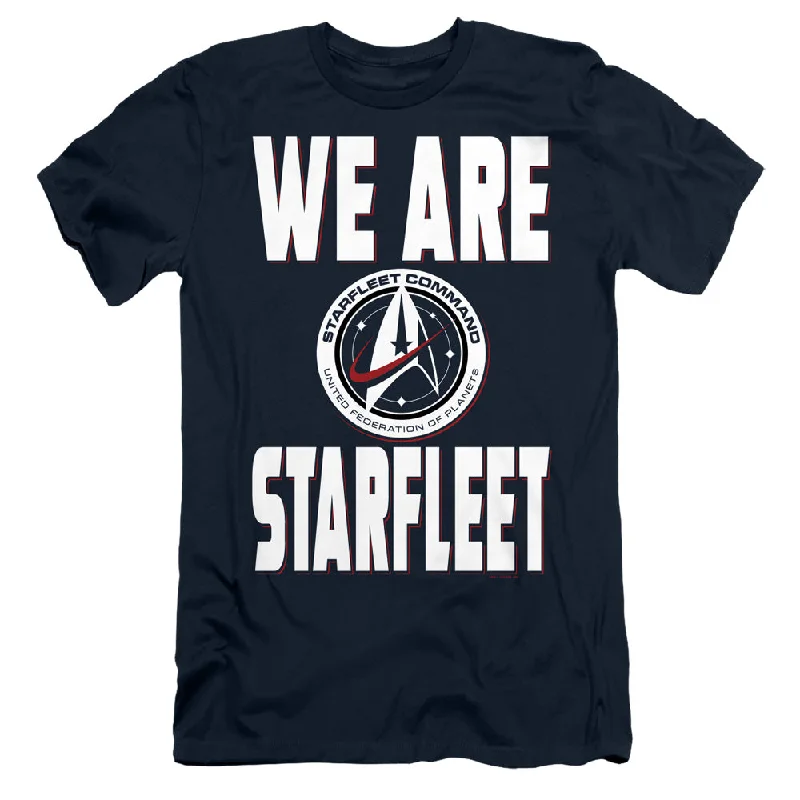 Act Fast Star Trek Slim Fit T-Shirt We Are Starfleet Navy Tee