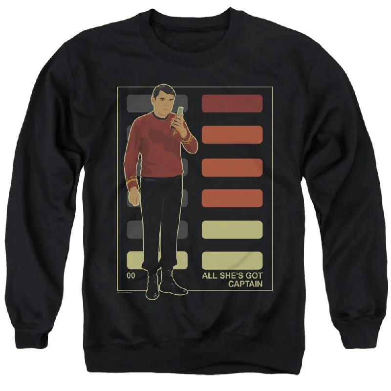 Act Now Star Trek Sweatshirt All Shes Got Captain Black Pullover