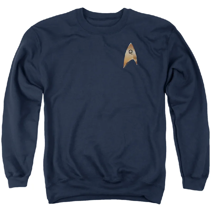 Bargain Blast Star Trek Sweatshirt Discovery Operations Badge Navy Pullover