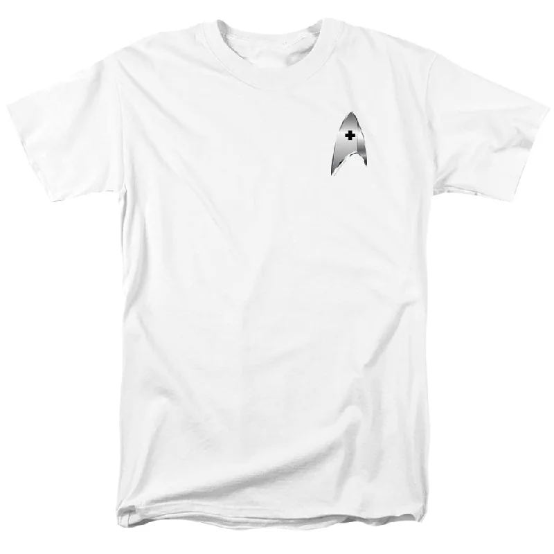 Deep Discounts Star Trek T-Shirt Discovery Medical Badge White Tee