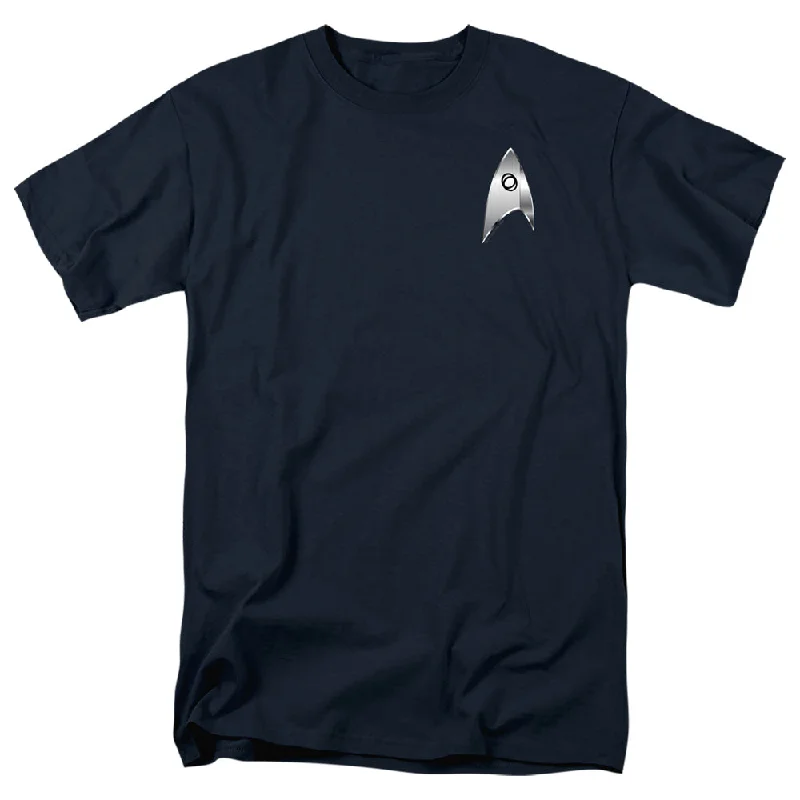 Price Meltdown Star Trek T-Shirt Discovery Science Badge Navy Tee