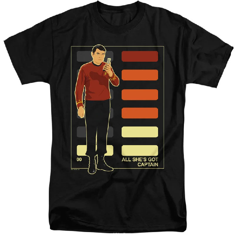 Weekend Flash Sale Star Trek Tall T-Shirt All Shes Got Captain Black Tee