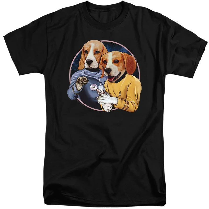 Savings Bonanza Star Trek Tall T-Shirt Dogs Black Tee