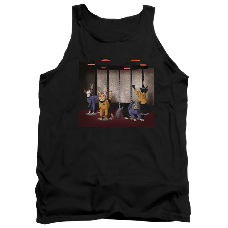 Price Blitz Star Trek Tanktop Beam Meow Up Black Tank