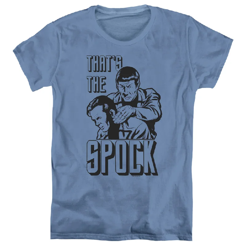 Discount Deals Star Trek Womens T-Shirt Thats The Spock Carolina Blue Tee
