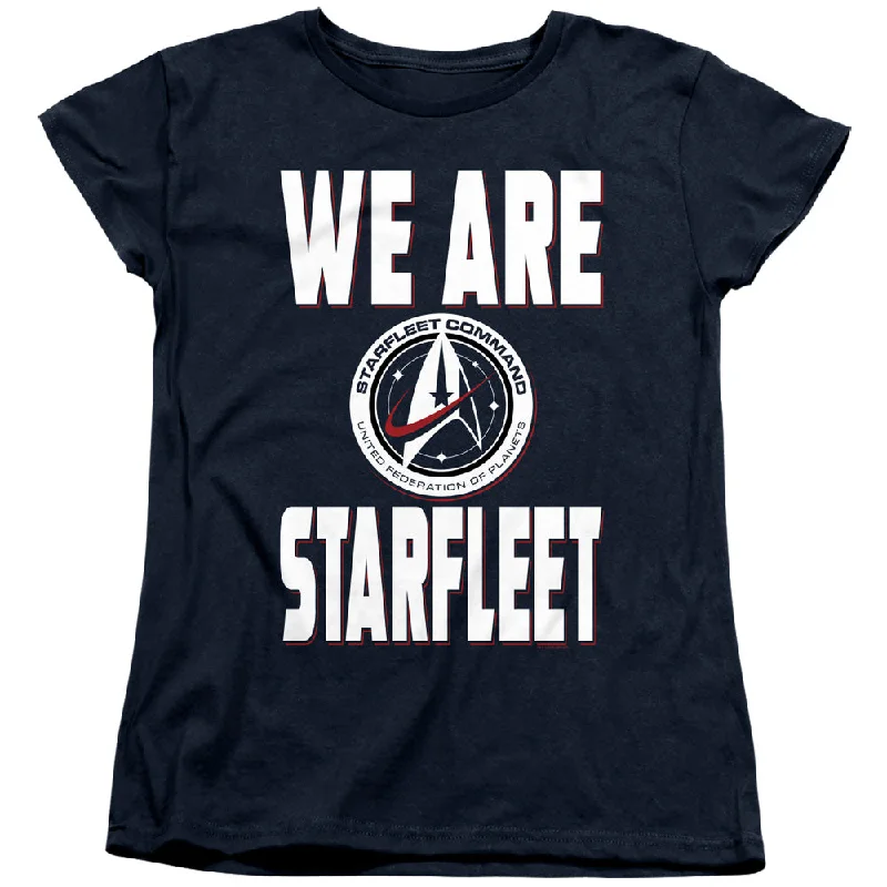 Online Specials Star Trek Womens T-Shirt We Are Starfleet Navy Tee