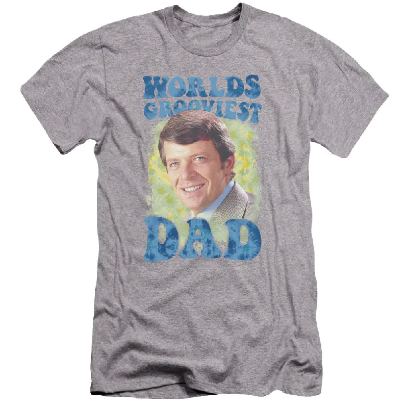Hot Deal The Brady Bunch Canvas Shirt Worlds Grooviest Dad Athletic Heather