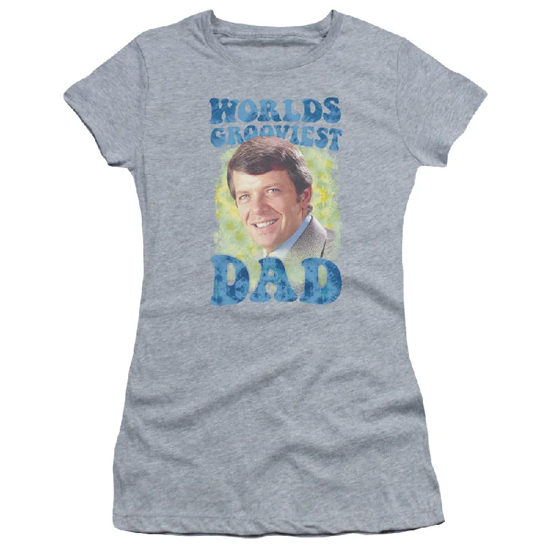 Deal of the Day The Brady Bunch Juniors Shirt Worlds Grooviest Dad Heather