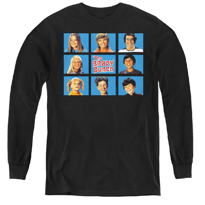 Quick Sale The Brady Bunch Kids Long Sleeve Shirt Family Framed Black Tee
