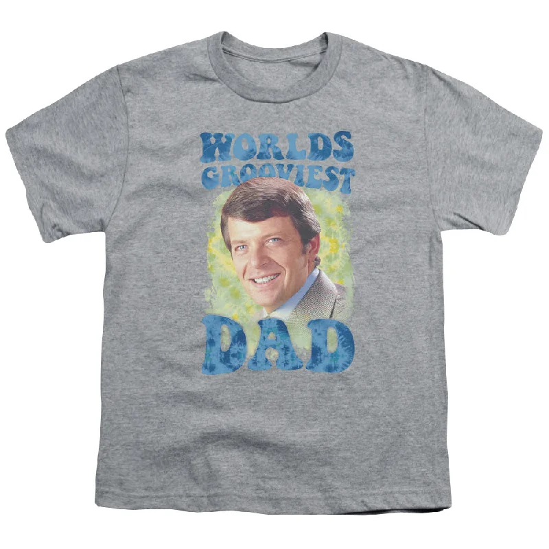 Holiday Sale The Brady Bunch Kids T-Shirt Worlds Grooviest Dad Athletic Heather