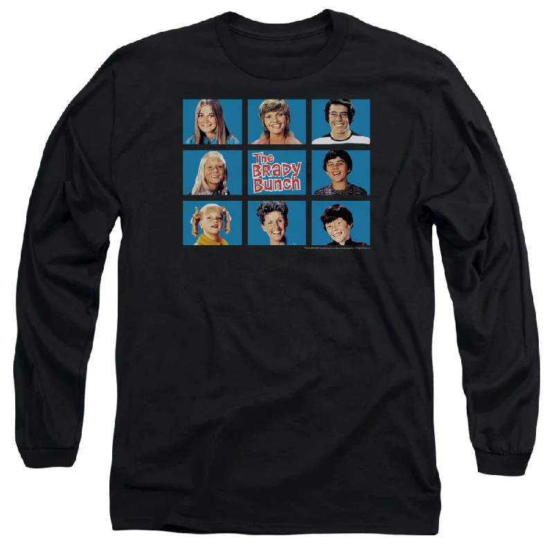 Low Prices The Brady Bunch Long Sleeve T-Shirt Family Framed Black Tee