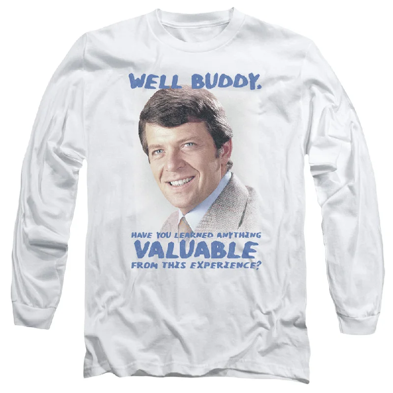 Deep Discounts The Brady Bunch Long Sleeve T-Shirt Well Buddy White Tee