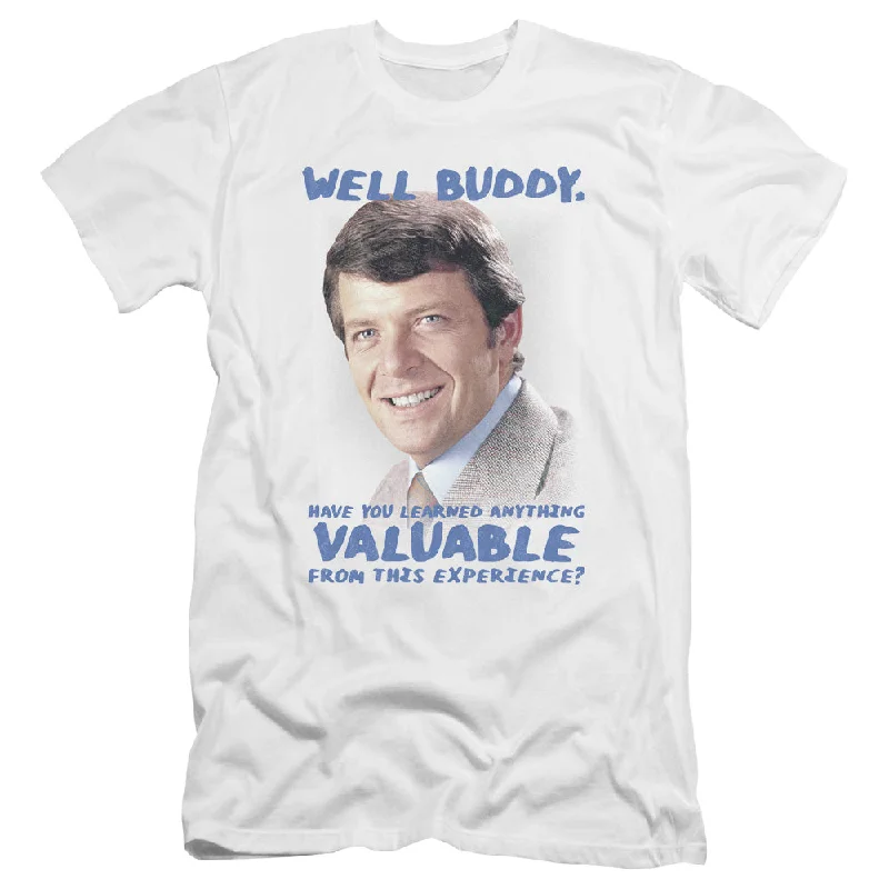 Extra Savings The Brady Bunch Premium Canvas T-Shirt Well Buddy White Tee