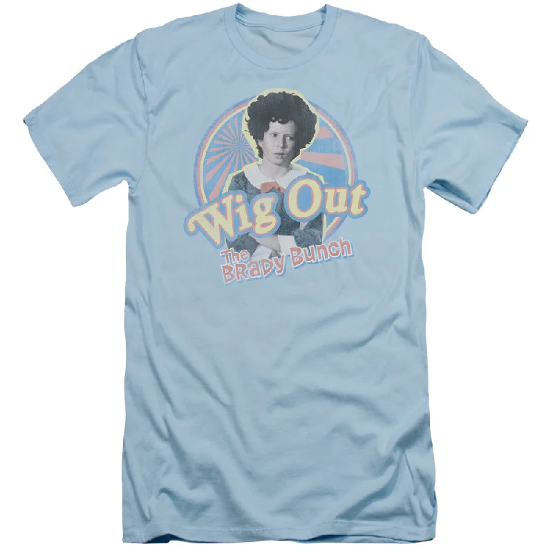 New Arrival The Brady Bunch Slim Fit T-Shirt Wig Out Light Blue Tee