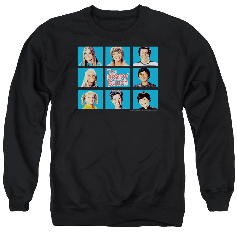 Limited Availability The Brady Bunch Sweatshirt Family Framed Black Pullover