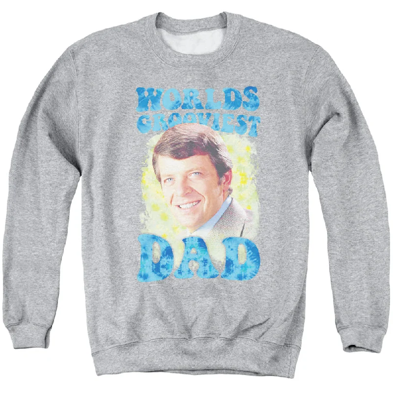 Seasonal Sale The Brady Bunch Sweatshirt Worlds Grooviest Dad Athletic Heather