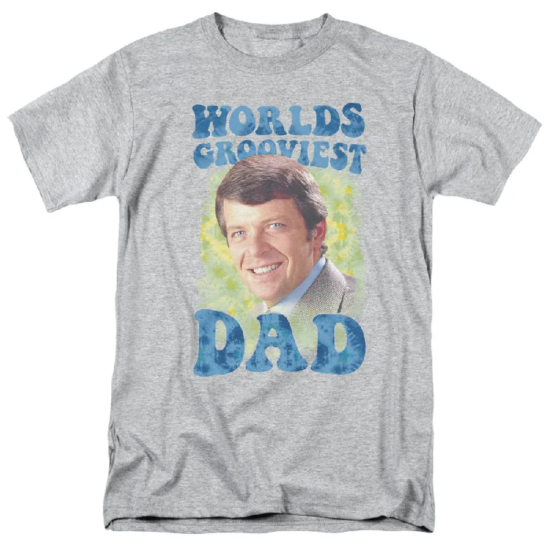 Year-End Sale The Brady Bunch T-Shirt Worlds Grooviest Dad Athletic Heather Tee