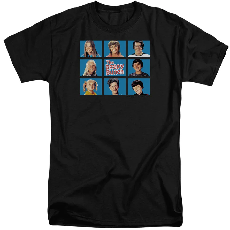 New Markdowns The Brady Bunch Tall T-Shirt Family Framed Black Tee