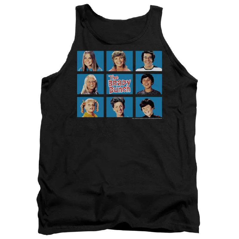 Overstock The Brady Bunch Tanktop Family Framed Black Tank