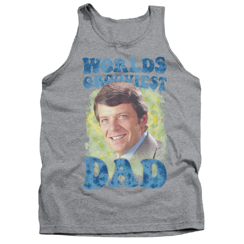 While Supplies Last The Brady Bunch Tanktop Worlds Grooviest Dad Athletic Heather Tank