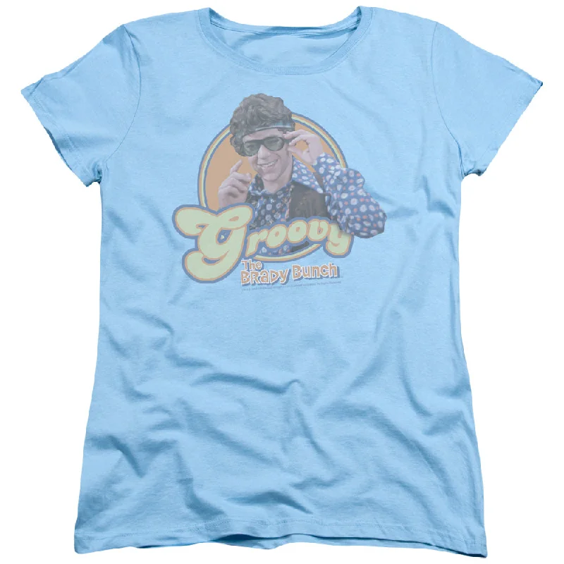 Special Price The Brady Bunch Womens T-Shirt Groovy Greg Light Blue Tee