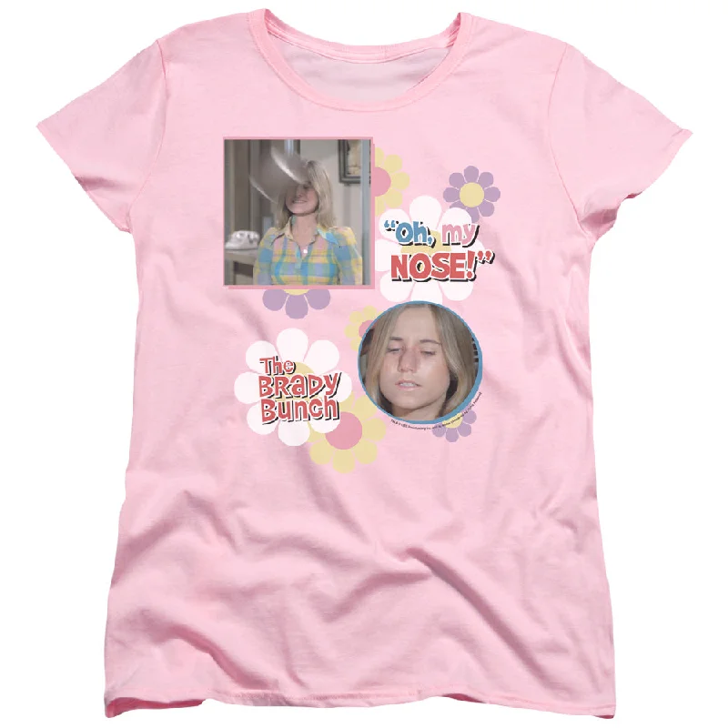 Unmissable Offer The Brady Bunch Womens T-Shirt My Nose Pink Tee