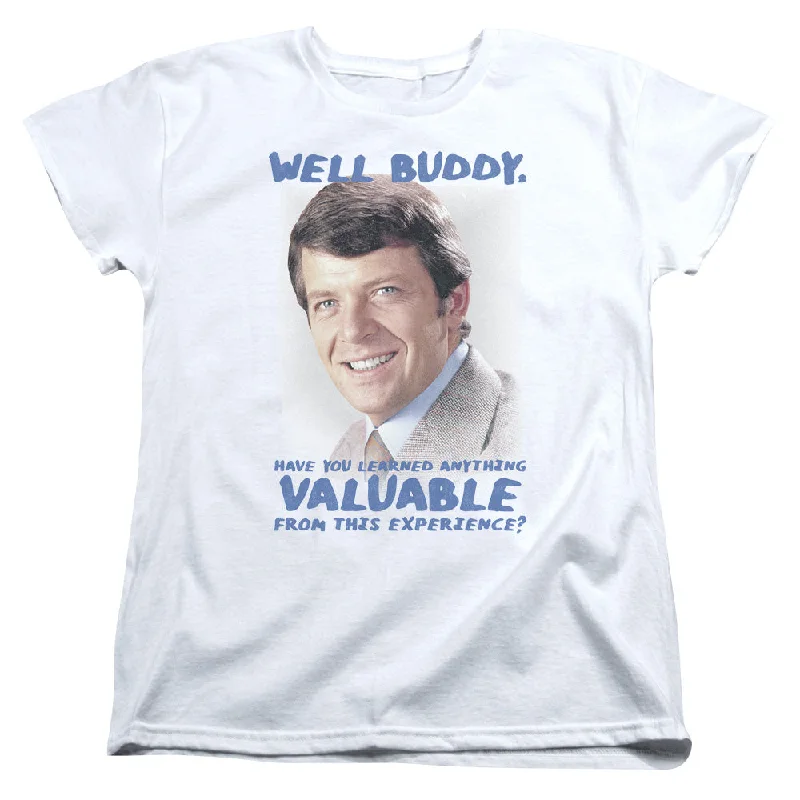 Fantastic Offers The Brady Bunch Womens T-Shirt Well Buddy White Tee