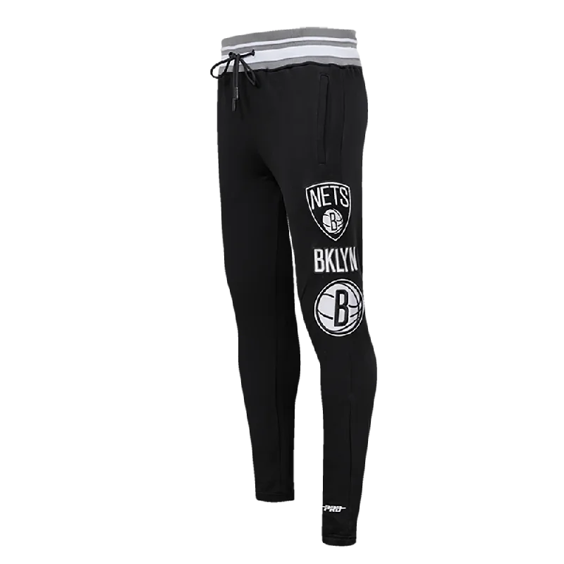 Quick Sale NBA BROOKLYN NETS RETRO CLASSIC MEN'S SWEATPANT (BLACK/GRAY)